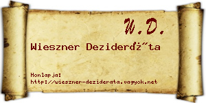 Wieszner Dezideráta névjegykártya